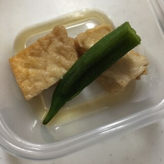 厚揚げ豆腐とオクラのさっと煮(*^^*)☆